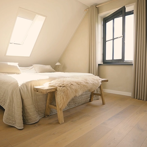 Eiken houten vloer slaapkamer Lamelparket